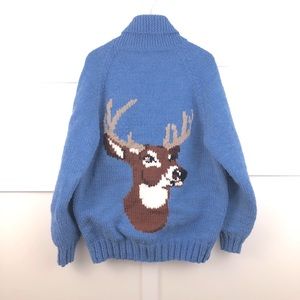 Hand Knit by Carol Men‘s Knit Holiday Cardigan